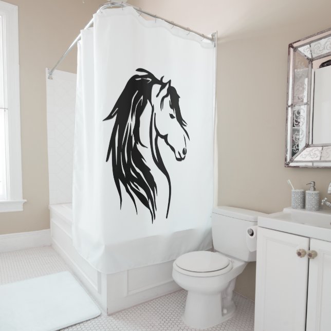 Rideaux De Douche Noble Cheval (En situation)