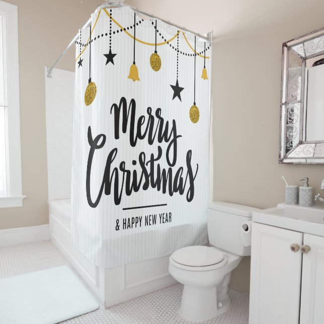 Rideaux De Douche Noël (En situation)