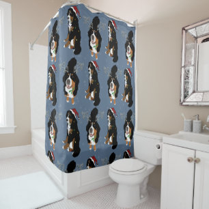 Rideaux De Douche Noël Bernese Mountain Dog