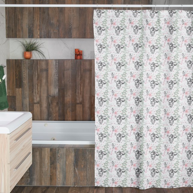 Rideaux De Douche Noël du Père Noël tiré à la main (Créateur téléchargé)