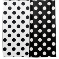 Noir Blanc demi-couleur fractionné en Pois Inverse