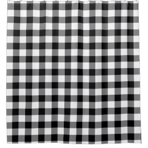 Rideaux De Douche Noir Et Blanc En vichy