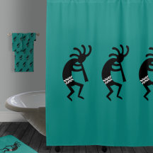 Noir Et Turquoise Kokopelli Design Sud-Ouest