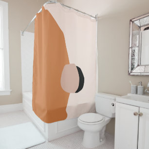 Rideaux De Douche Noir rose marron rose abstrait