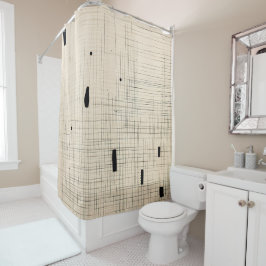 Rideaux De Douche Noir simple et beige japonais