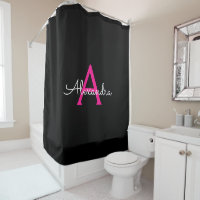 Nom de monogramme moderne de script girly rose cha