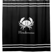 Nom du monogramme du crabe noir noir