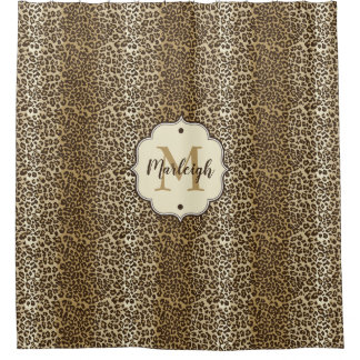 Rideaux De Douche Nom du monogramme personnalisé de l'Empreinte de l