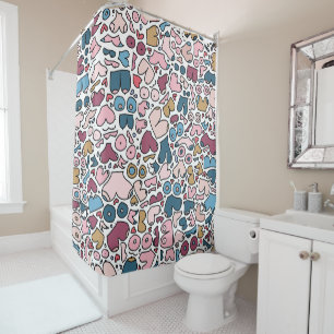 Rideaux De Douche Nom motif mammaire neutre