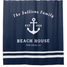 Nom personnalisé Maison de plage Ancre nautique Na