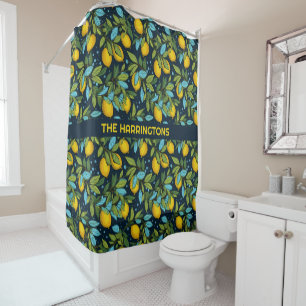 Rideaux De Douche Nom personnalisé Motif citron