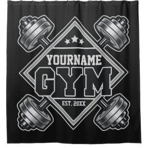 Rideaux De Douche Nom personnalisé Poids Accueil Crossfit Gym