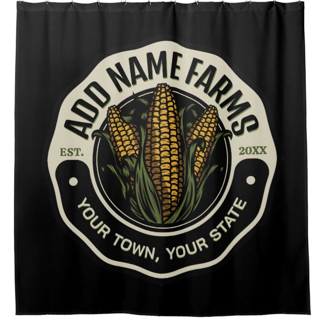 Rideaux De Douche Nom personnalisé Sweet Corn Garden Agricole (Devant)