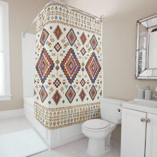 Rideaux De Douche Nomade Confetti Désert – Tribal Marocain Vibrant