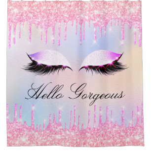Rideaux De Douche Nommez Eyelashes, maquillage de filles de mariées
