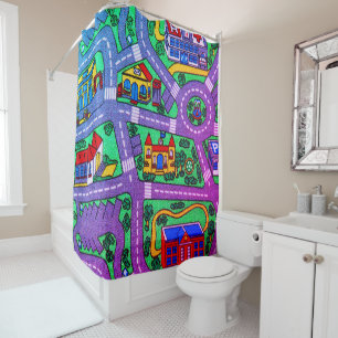 Rideaux De Douche nostalgie des années 90, nostalgie moquette de pis