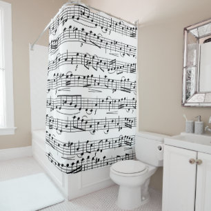 Rideaux De Douche Notes de musique feuille