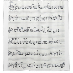 Rideaux De Douche Notes musicales manuscrites pour la musique