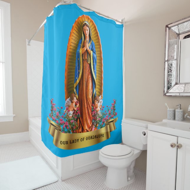 Rideaux De Douche Notre-Dame de Guadalupe (En situation)