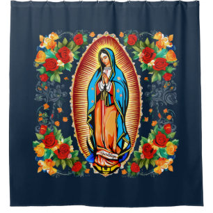 Rideaux De Douche Notre Dame de Guadalupe Patron du Mexique Saint Bl