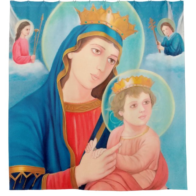 Rideaux De Douche Notre-Dame de Perpétuel aide catholique (Devant)