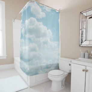 Rideaux De Douche Nuages bleus doux #2 nuages #mur #art
