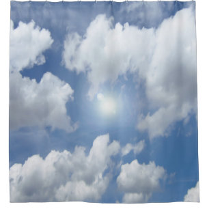 Rideaux De Douche Nuages Blue Heaven I + votre texte & idées