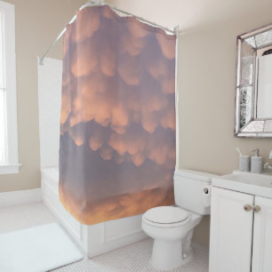 Rideaux De Douche Nuages de billes de coton rose