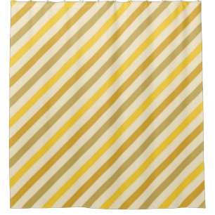 Rideaux De Douche Nuances d'or Diagonal Stripe moderne