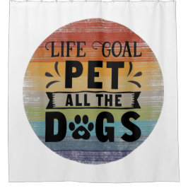 Rideaux De Douche Objectif de vie Pet Tous les chiens
