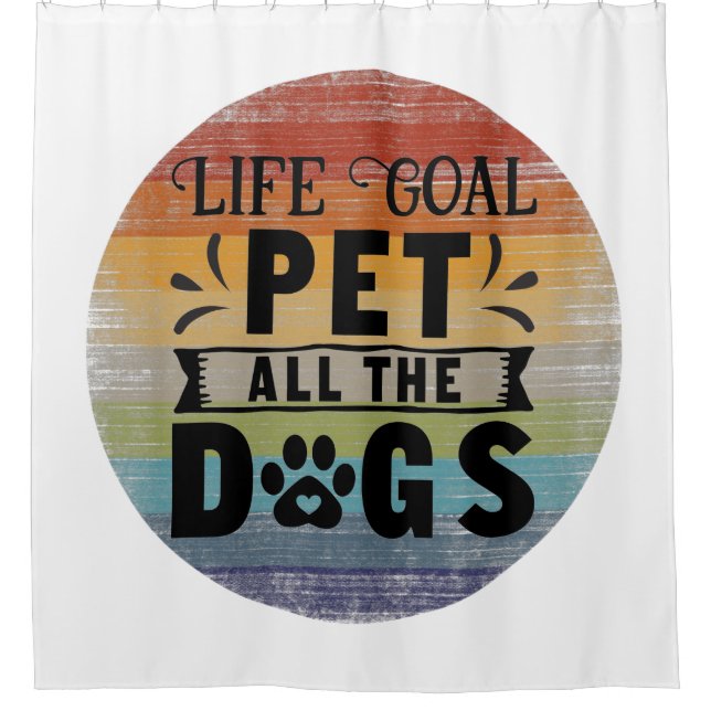 Rideaux De Douche Objectif de vie Pet Tous les chiens (Devant)