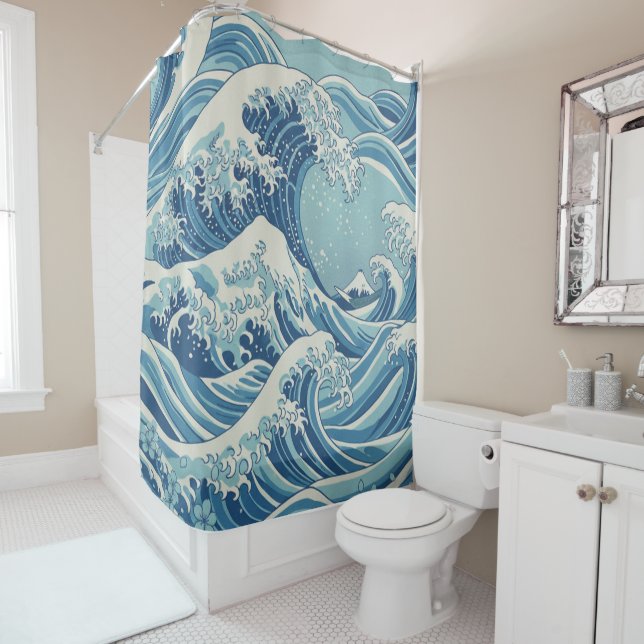 Rideaux De Douche Ocean Wave Serenity Shower Curtain (En situation)