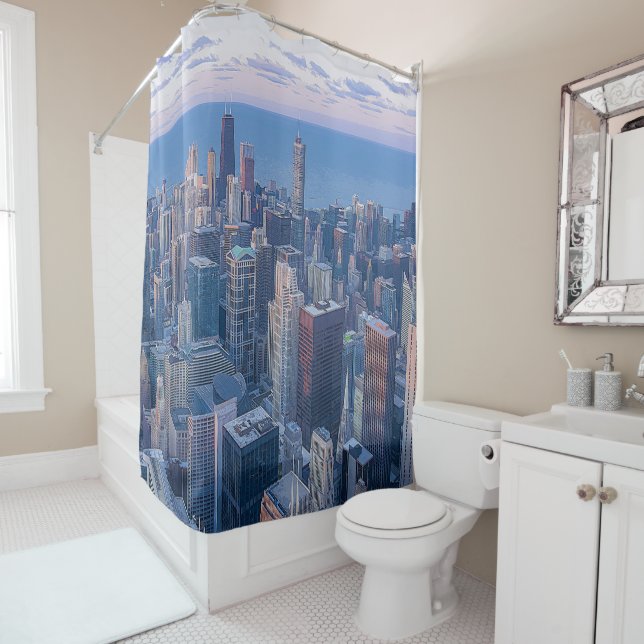 Rideaux De Douche Oeuvre architecturale de Chicago | (En situation)