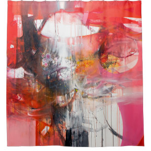 Rideaux De Douche OEuvre contemporaine - peinture, fine, suite