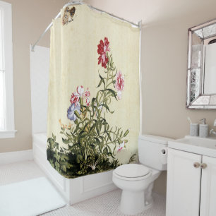 Rideaux De Douche Oeuvre d'art vintage de chinoiserie avec oeillets