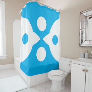 Rideaux De Douche Oiseaux Abstraits Gras Design simple Ciel bleu