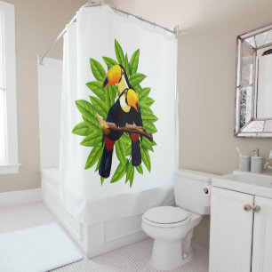 Rideaux De Douche Oiseaux Exotiques