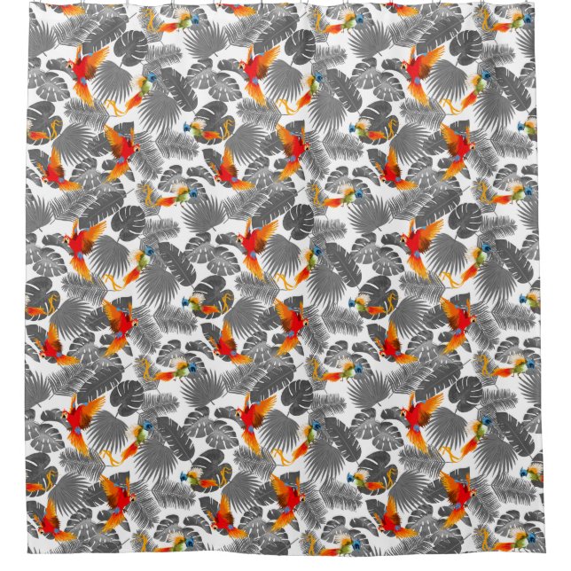 Rideaux De Douche oiseaux tropicaux (Devant)