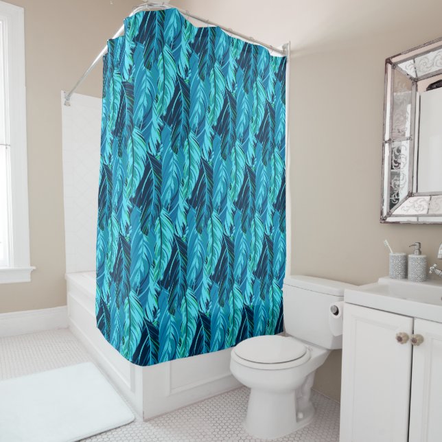 Rideaux De Douche Oiseaux tropicaux (En situation)