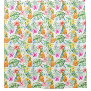 Rideaux De Douche Oiseaux tropicaux Floral