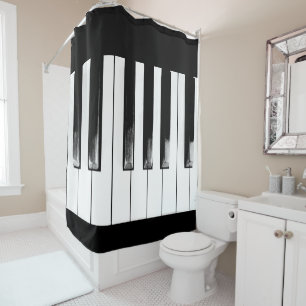 Rideaux De Douche Old Torn Piano Keys COOL!