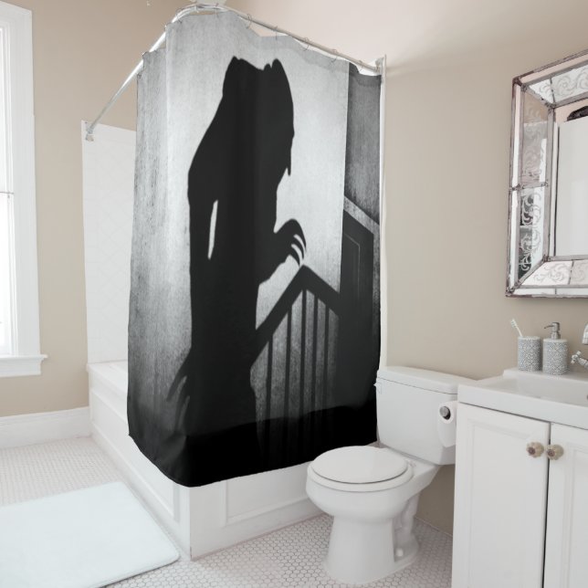 Rideaux De Douche Ombre de Nosferatu (En situation)