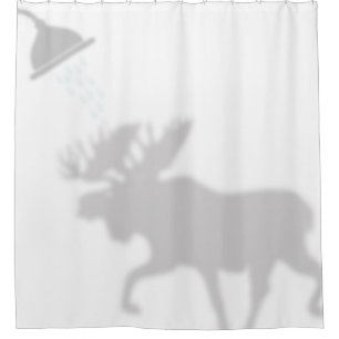 Rideaux De Douche Ombre d'orignal Silhouette Ombre Buddies Douche