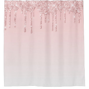 Rideaux De Douche Ombre rose. La Parties scintillant.