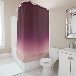 Rideaux De Douche Ombre rouge vif de Bourgogne Élégant dégradé