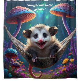 Rideaux De Douche Opossum psychédélique personnalisé Hippie