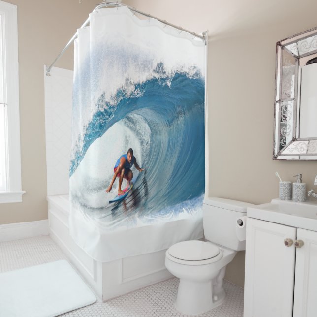 Rideaux De Douche Options d'image Radical Surfer 1A-1B (En situation)