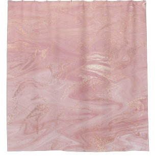 Rideaux De Douche Or fondu en pierre de marbre de rose de rose