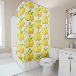 Rideaux De Douche Oranges, fruits mignons
