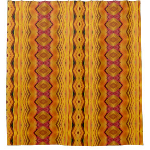 Rideaux De Douche Orangey Ikat